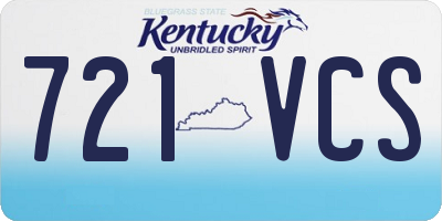 KY license plate 721VCS