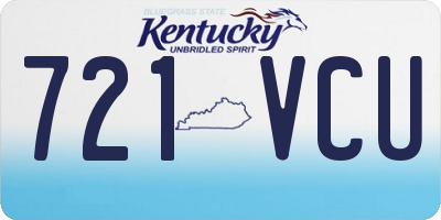 KY license plate 721VCU