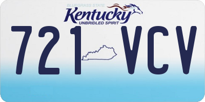 KY license plate 721VCV