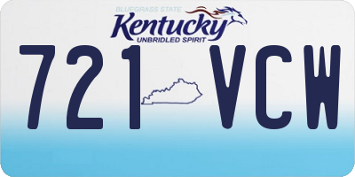 KY license plate 721VCW