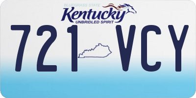KY license plate 721VCY