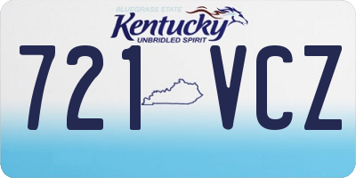 KY license plate 721VCZ