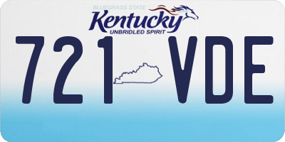 KY license plate 721VDE