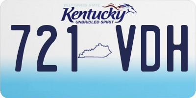 KY license plate 721VDH