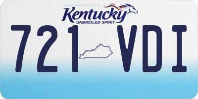 KY license plate 721VDI