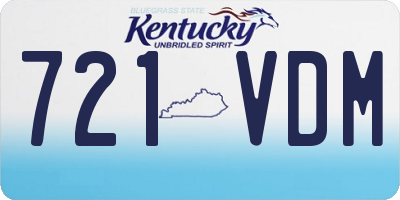 KY license plate 721VDM