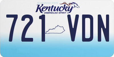 KY license plate 721VDN
