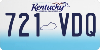 KY license plate 721VDQ