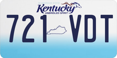 KY license plate 721VDT