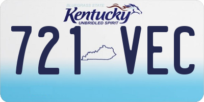 KY license plate 721VEC