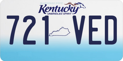 KY license plate 721VED