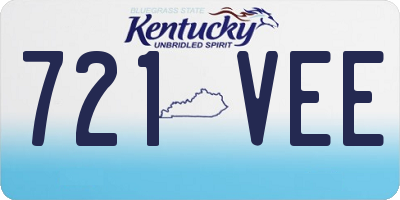 KY license plate 721VEE