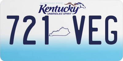KY license plate 721VEG