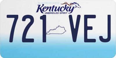 KY license plate 721VEJ