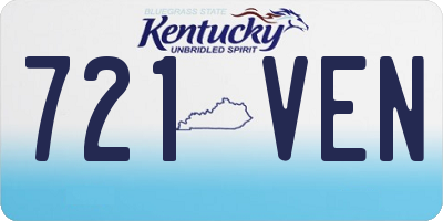 KY license plate 721VEN