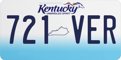 KY license plate 721VER