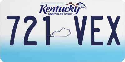 KY license plate 721VEX