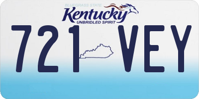 KY license plate 721VEY