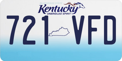 KY license plate 721VFD