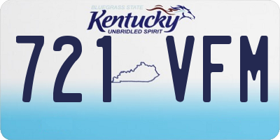 KY license plate 721VFM