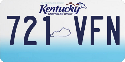 KY license plate 721VFN