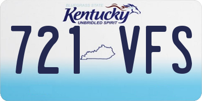 KY license plate 721VFS