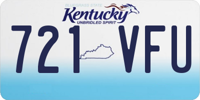 KY license plate 721VFU