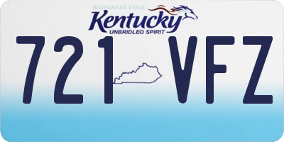 KY license plate 721VFZ