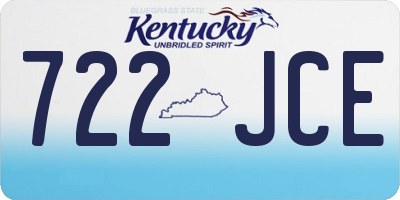 KY license plate 722JCE