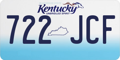 KY license plate 722JCF