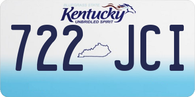 KY license plate 722JCI