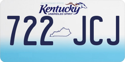 KY license plate 722JCJ