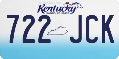 KY license plate 722JCK