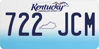 KY license plate 722JCM