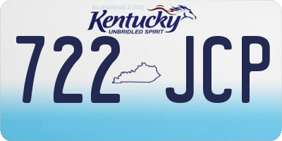 KY license plate 722JCP