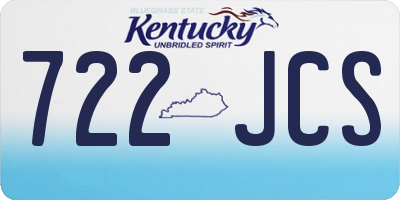 KY license plate 722JCS
