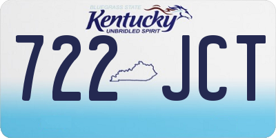 KY license plate 722JCT