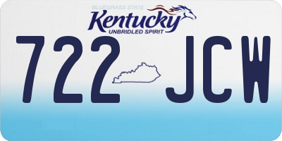 KY license plate 722JCW