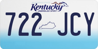 KY license plate 722JCY