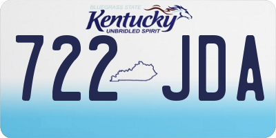KY license plate 722JDA