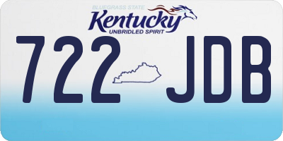 KY license plate 722JDB