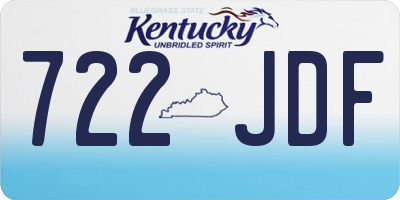 KY license plate 722JDF