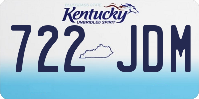 KY license plate 722JDM