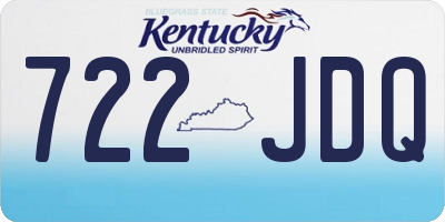 KY license plate 722JDQ