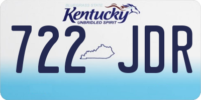 KY license plate 722JDR