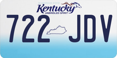 KY license plate 722JDV