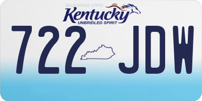 KY license plate 722JDW