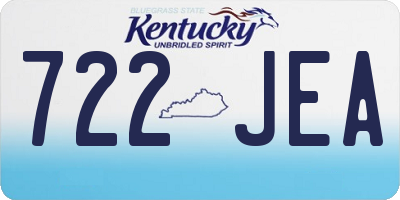 KY license plate 722JEA