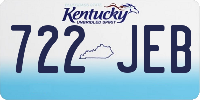 KY license plate 722JEB