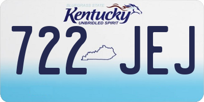 KY license plate 722JEJ
